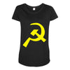 hammer &amp; sickle communist Maternity Scoop Neck T-shirt