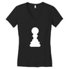 Chess King and Pawn Women's V-Neck T-Shirt