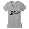 sunday funday Women's V-Neck T-Shirt