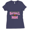 softball mom glitter Ladies Fitted T-Shirt