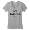 no1 cares Women's V-Neck T-Shirt