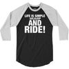 Eat Sleep Ride 3/4 Sleeve Shirt