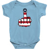 Middle Finger USA Flag Baby Onesie
