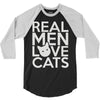 real men love cats 3/4 Sleeve Shirt