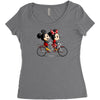 biking down main street Women's Triblend Scoop T-shirt