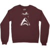 shark attack swimmer Crewneck Sweatshirt