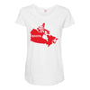 Canada Continent Roots Maternity Scoop Neck T-shirt