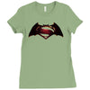 dawn of justice Ladies Fitted T-Shirt