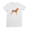 boxer flower Ladies Fitted T-Shirt