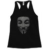 v for vendetta mask guy fawkes cool girls womens cotton t shirt dw01 Racerback Tank