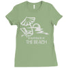 i'd rather be at the beach Ladies Fitted T-Shirt