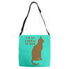 im an animal in bed Adjustable Strap Totes