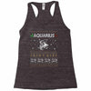 aquarius christmas ugly sweater Racerback Tank
