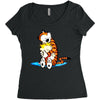 calvin hobbes Women's Triblend Scoop T-shirt