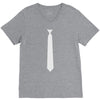 skinny white tie V-Neck Tee