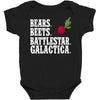 bears beets battlestar galactica Baby Bodysuit