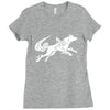 okami tribute wolf ladies Ladies Fitted T-Shirt