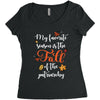my favorite season is the fall of the patriarchy Women's Triblend Scoop T-shirt