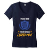 police mom  i rised mine. Women's V-Neck T-Shirt