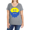 bearded smiley face Ladies Curvy T-Shirt
