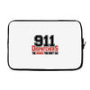 911 dispatcher heroes black logo Laptop sleeve