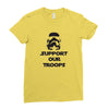 support our troops Ladies Fitted T-Shirt