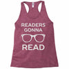 reading pun humor Racerback Tank