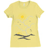 on the top (mountain) Ladies Fitted T-Shirt