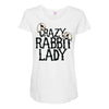 crazy rabbit lady Maternity Scoop Neck T-shirt