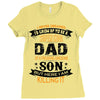 Super Cool Dad Of A Freaking Awesome Son Ladies Fitted T-Shirt
