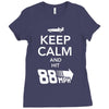 keep calm and hit 88 mph time travel Ladies Fitted T-Shirt