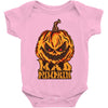 mad halloween pumpkin Baby Bodysuit
