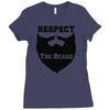 respect the beard Ladies Fitted T-Shirt