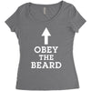 obey the beard funny Women's Triblend Scoop T-shirt