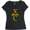 cross country running Women's Triblend Scoop T-shirt