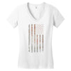 vintage usa flag 2 Women's V-Neck T-Shirt
