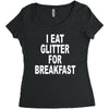 i eat breakfast Women's Triblend Scoop T-shirt