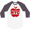 nyc big apple 3/4 Sleeve Shirt