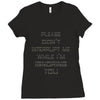 don't interrupt me Ladies Fitted T-Shirt