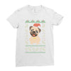 ugly sweater dog Ladies Fitted T-Shirt
