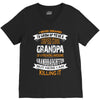 Super Cool Grandpa Of A Freaking Awesome Granddaughter V-Neck Tee