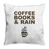 coffee books &amp; rain Throw Pillow