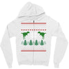 ugly dinosaur christmas Zipper Hoodie