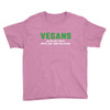 Vegans We're Not Crazy We're Just From The Future White Youth Tee