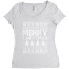 ugly merry christmas Women's Triblend Scoop T-shirt