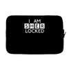 i am sher locked Laptop sleeve