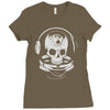 astronaut skull Ladies Fitted T-Shirt