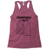 January Girl Facts Aquarius Racerback Tank
