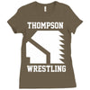 Thompson High School Wrestling (Vision Quest) Ladies Fitted T-Shirt