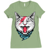 cat rock Ladies Fitted T-Shirt